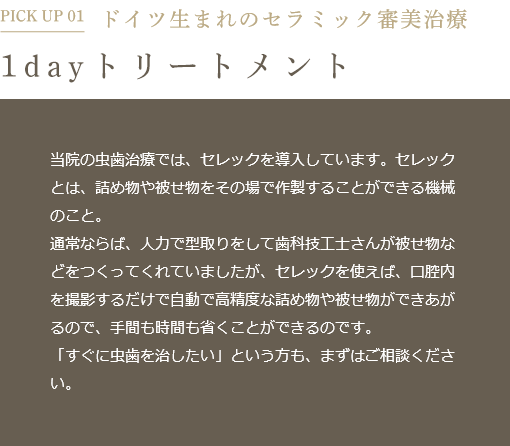 PICK UP 01 1dayトリートメント